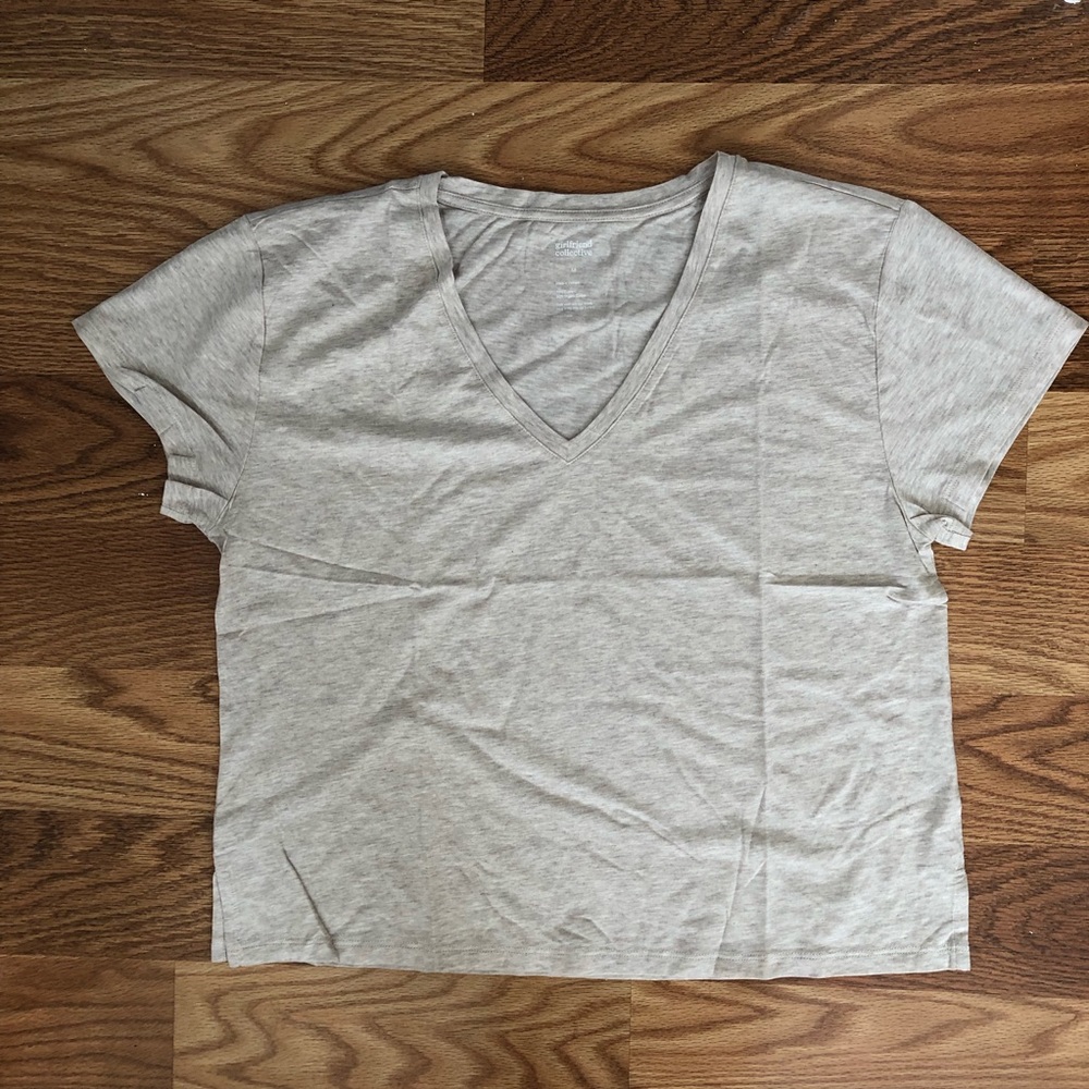 Cupro V-neck Tee - girlfriend collective